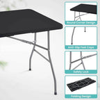 Folding Table Foldable Table Portable Collapsible Table Multipurpose Rectangular Resin Fold Up Table for Outdoor Camping
