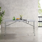 Folding Table Foldable Table Portable Collapsible Table Multipurpose Rectangular Resin Fold Up Table for Outdoor Camping