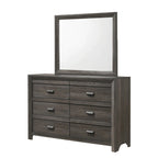 Essa 6 Piece Brown Classic Panel Bedroom Set