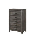 Essa 6 Piece Brown Classic Panel Bedroom Set
