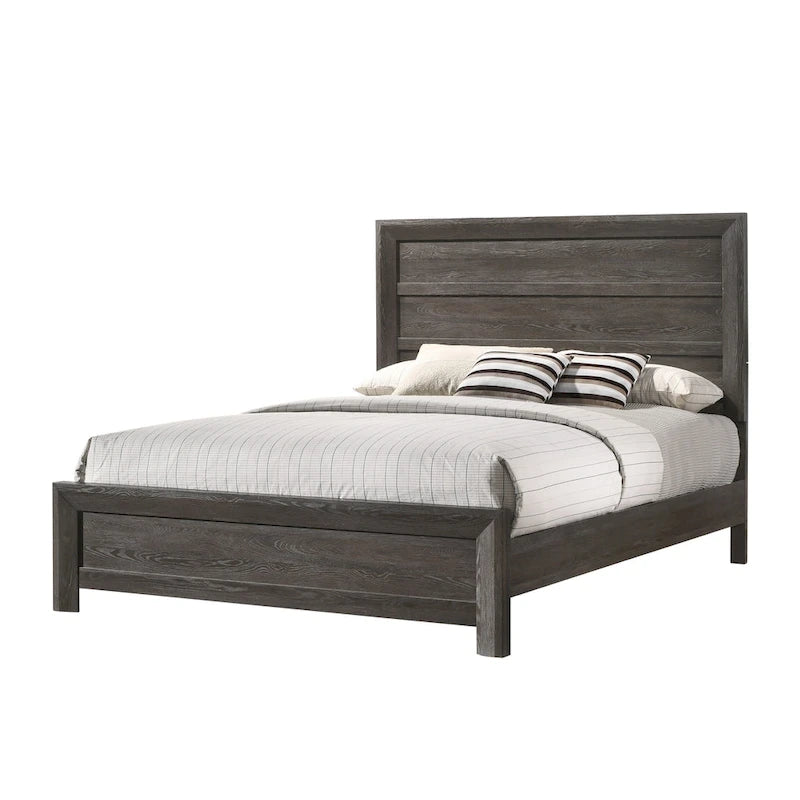 Essa 6 Piece Brown Classic Panel Bedroom Set