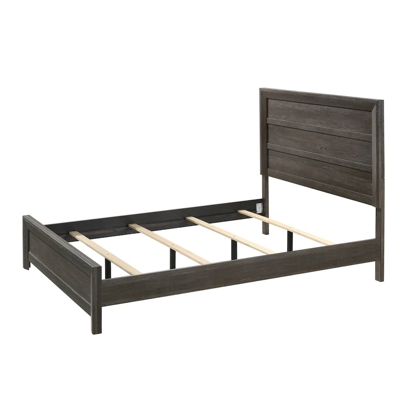 Essa 6 Piece Brown Classic Panel Bedroom Set