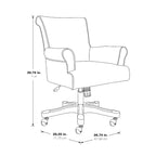Megan Office Chair with Wood Base