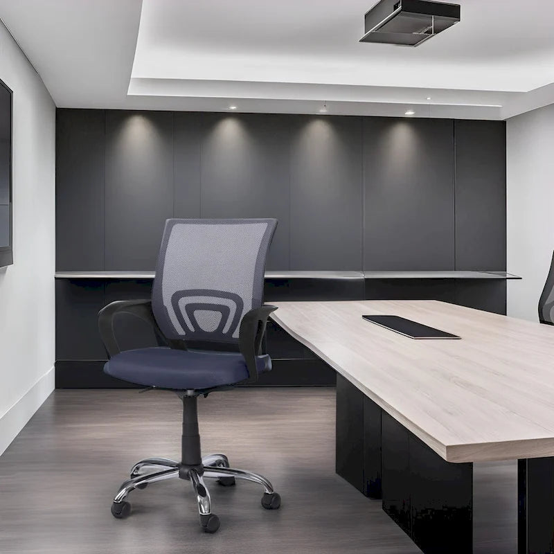 Ergonomic Breathable Mesh Office Chair  Adjustable Design with Lumbar Support and Enhanced Mobility with 360 Swivel Wheels