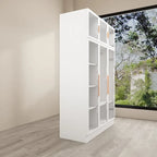 Glass Door Wardrobe Armoire Storage Closet with Light Display Cabinet