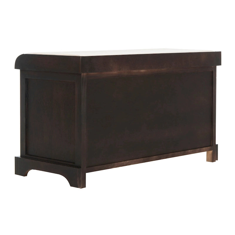 SAFAVIEH Euphemia Brown Woven Storage Basket Bench - 33.5 x 16.1 x 19.9 - 34Wx16Dx20H