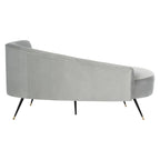 SAFAVIEH Helgrit Black/Gold Velvet Retro Glam Settee - 57.5 W x 27 D x 28 H - 58Wx27Dx28H