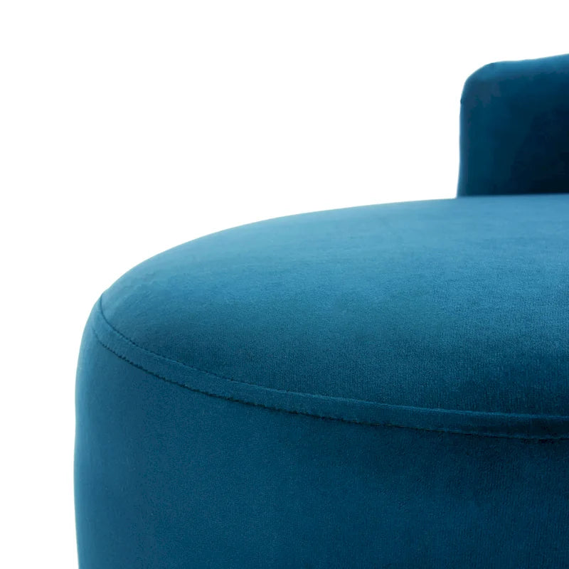 SAFAVIEH Helgrit Black/Gold Velvet Retro Glam Settee - 57.5 W x 27 D x 28 H - 58Wx27Dx28H