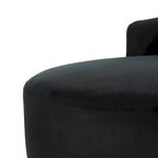 SAFAVIEH Helgrit Black/Gold Velvet Retro Glam Settee - 57.5 W x 27 D x 28 H - 58Wx27Dx28H