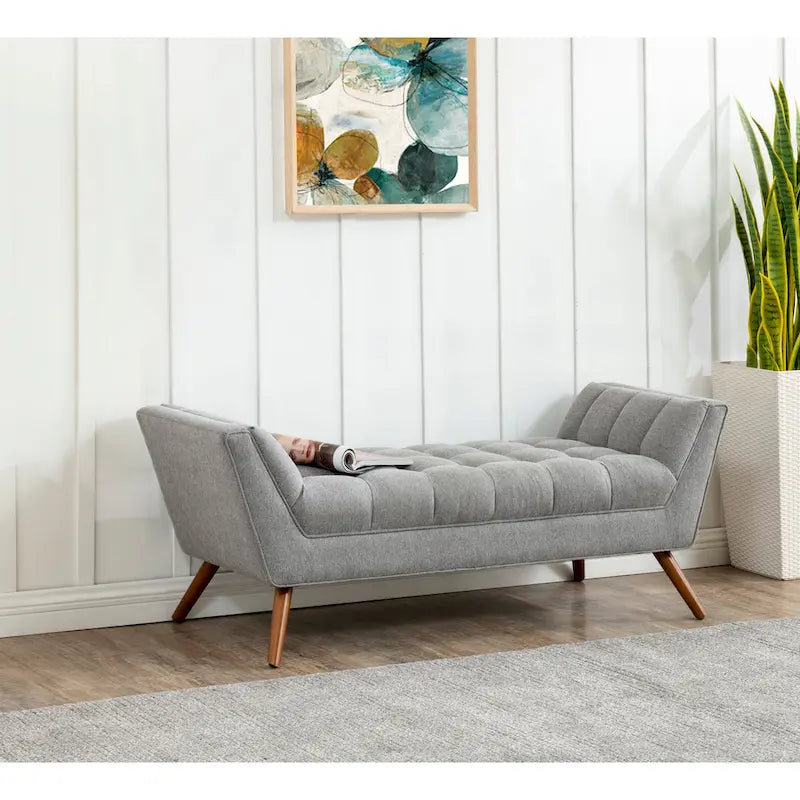 SAFAVIEH Couture Mlfrid Tufted Bench - 53.2 W x 20.9 L x 20.9 H - 53Wx21Dx21H