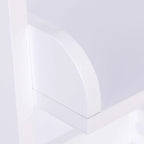 UTEX 3-Tier Ladder Shelf, Bathroom Shelf Freestanding, 3-Shelf Spacesaver Open Wood Shelving Unit, Ladder Shelf (White)
