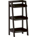 UTEX 3-Tier Ladder Shelf, Bathroom Shelf Freestanding, 3-Shelf Spacesaver Open Wood Shelving Unit, Ladder Shelf (White)