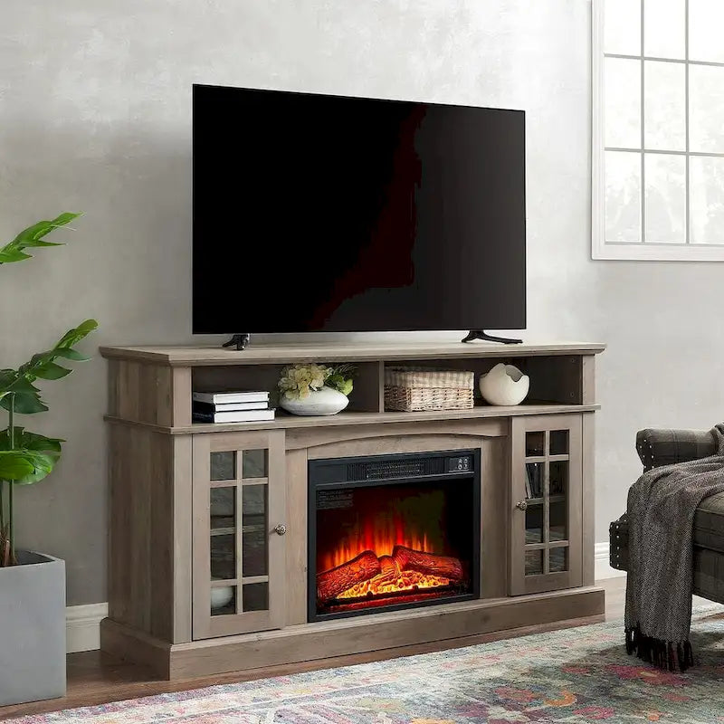 TV Stand for TVs up to 65 with Fireplace, LED Entertainment Center