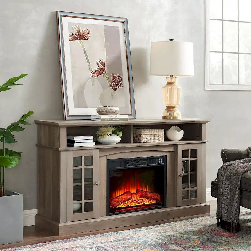 TV Stand for TVs up to 65 with Fireplace, LED Entertainment Center