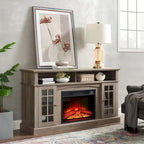 TV Stand for TVs up to 65 with Fireplace, LED Entertainment Center