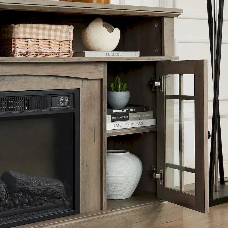 TV Stand for TVs up to 65 with Fireplace, LED Entertainment Center