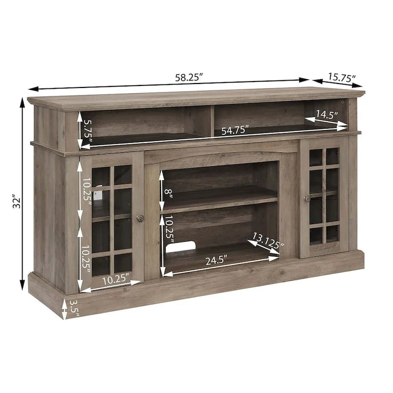 TV Stand for TVs up to 65 with Fireplace, LED Entertainment Center