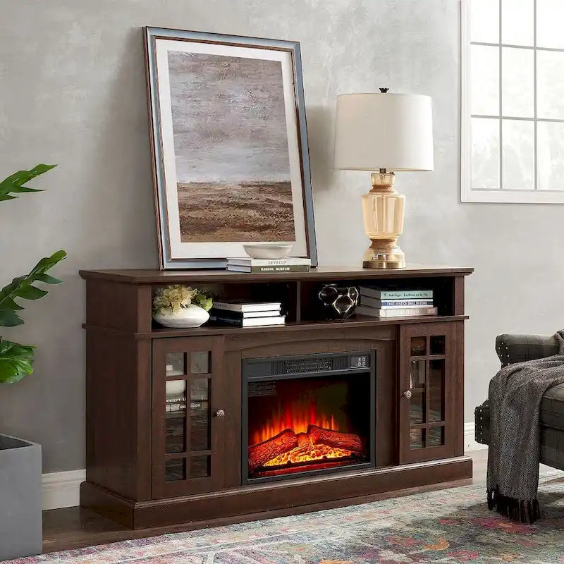 TV Stand for TVs up to 65 with Fireplace, LED Entertainment Center