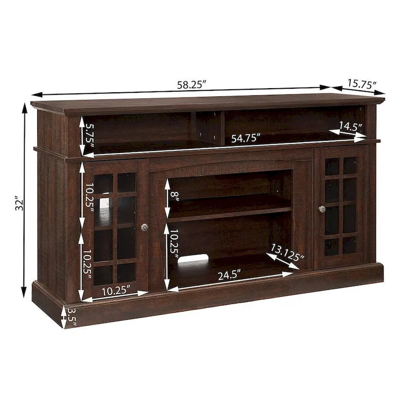 TV Stand for TVs up to 65 with Fireplace, LED Entertainment Center
