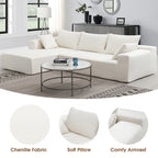 [VIDEO provided] [New] 109*68 Modular Sectional Living Room Sofa Set, Modern Minimalist Style Couch, Upholstered Sleeper Sofa f