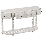 52 Modern and Contemporary Curved Console Table Sofa Table Entryway Table for Hallway Living Room with 4 Drawers and 1 Shelf