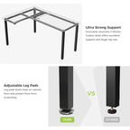 60 Large Home Office Corner Desk L-Shaped Computer Desk with Mouse Pad