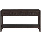 Merax 60 Long Console Table with Different Size Drawers and Bottom Shelf