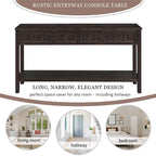Merax 60 Long Console Table with Different Size Drawers and Bottom Shelf