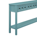 Merax 60 Long Console Table with Different Size Drawers and Bottom Shelf