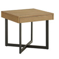 Eldersley Wood Finish End Table with One Drawer by