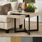 Eldersley Wood Finish End Table with One Drawer by 