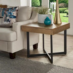 Eldersley Wood Finish End Table with One Drawer by