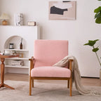 Home Comfort Mid Century Modern Wood Frame Accent Chair