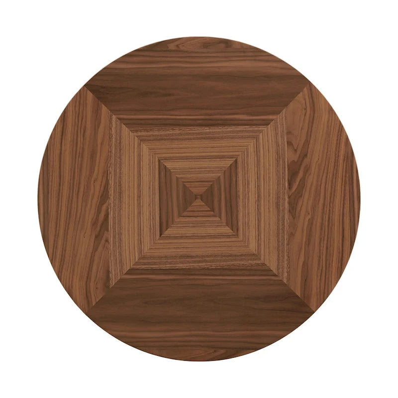 Priya Lazy Susan Turntable Espresso and Walnut Dining Table by iNSPIRE Q Modern