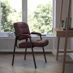 Upholstered Tufted Executive Reception Chair with Padded Arms - 23.25W x 26D x 36H