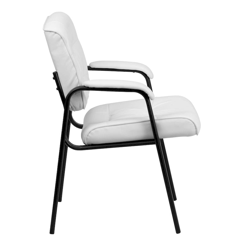Upholstered Tufted Executive Reception Chair with Padded Arms - 23.25W x 26D x 36H