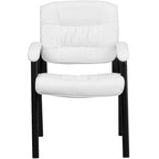 Upholstered Tufted Executive Reception Chair with Padded Arms - 23.25W x 26D x 36H
