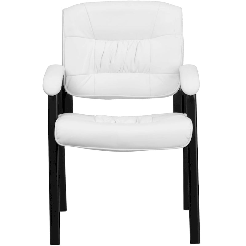 Upholstered Tufted Executive Reception Chair with Padded Arms - 23.25W x 26D x 36H