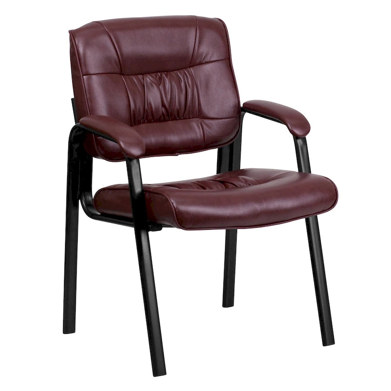 Upholstered Tufted Executive Reception Chair with Padded Arms - 23.25W x 26D x 36H