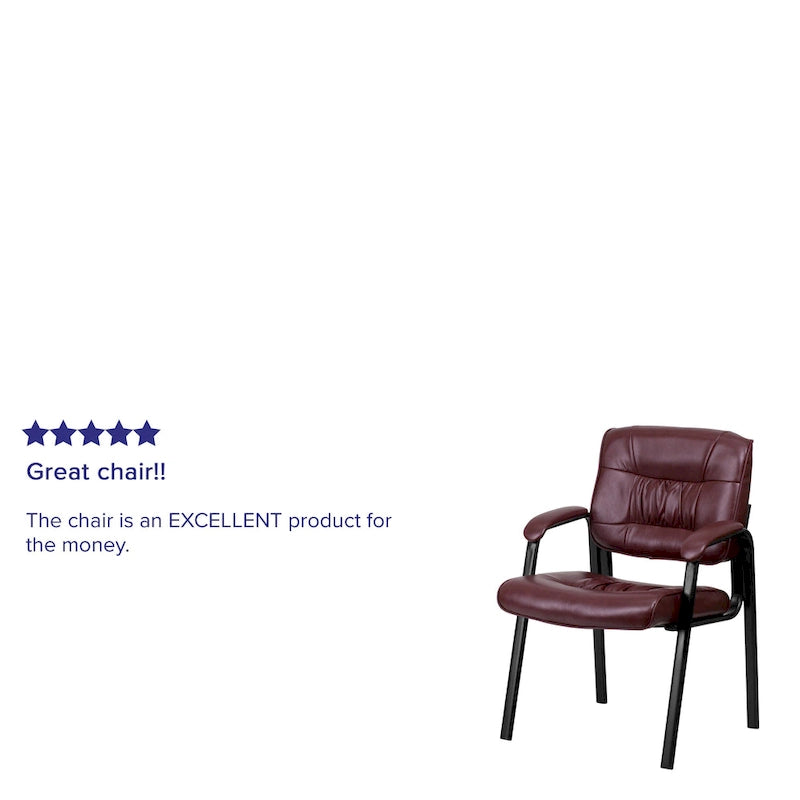 Upholstered Tufted Executive Reception Chair with Padded Arms - 23.25W x 26D x 36H