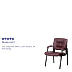 Upholstered Tufted Executive Reception Chair with Padded Arms - 23.25W x 26D x 36H