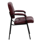 Upholstered Tufted Executive Reception Chair with Padded Arms - 23.25W x 26D x 36H