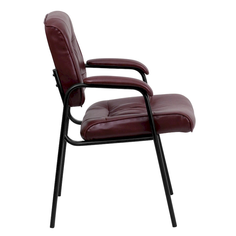 Upholstered Tufted Executive Reception Chair with Padded Arms - 23.25W x 26D x 36H