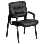 Upholstered Tufted Executive Reception Chair with Padded Arms - 23.25W x 26D x 36H