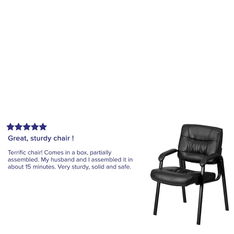 Upholstered Tufted Executive Reception Chair with Padded Arms - 23.25W x 26D x 36H