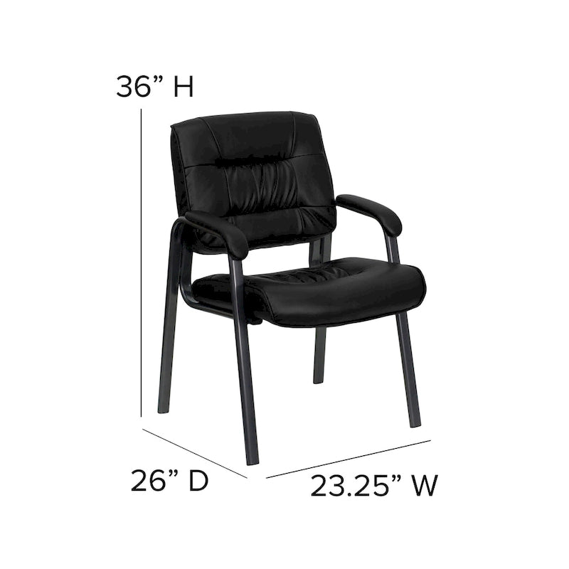 Upholstered Tufted Executive Reception Chair with Padded Arms - 23.25W x 26D x 36H
