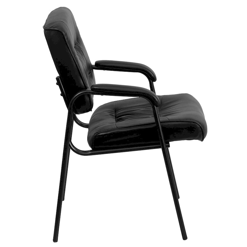 Upholstered Tufted Executive Reception Chair with Padded Arms - 23.25W x 26D x 36H