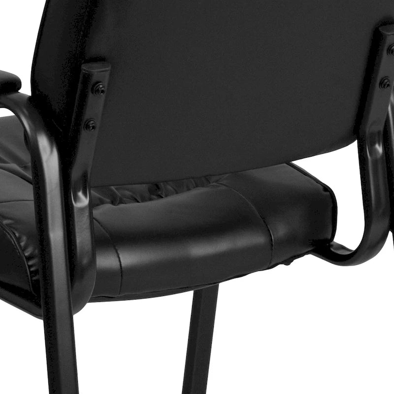 Upholstered Tufted Executive Reception Chair with Padded Arms - 23.25W x 26D x 36H