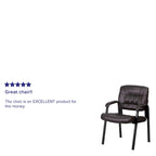 Upholstered Tufted Executive Reception Chair with Padded Arms - 23.25W x 26D x 36H