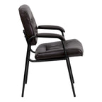 Upholstered Tufted Executive Reception Chair with Padded Arms - 23.25W x 26D x 36H